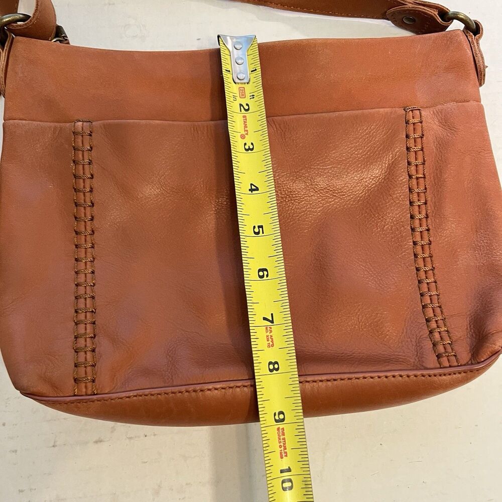 The Sak Rust Brown Melrose Crossbody Leather Bag Boho Western Hippie Career Work - Picture 3 of 12
